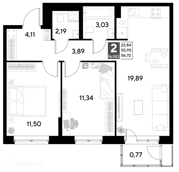 Квартира в ЖК Космопарк