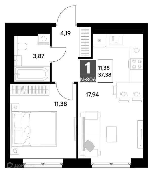 Квартира в ЖК Космопарк