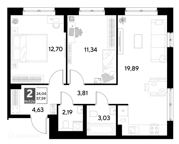 Квартира в ЖК Космопарк
