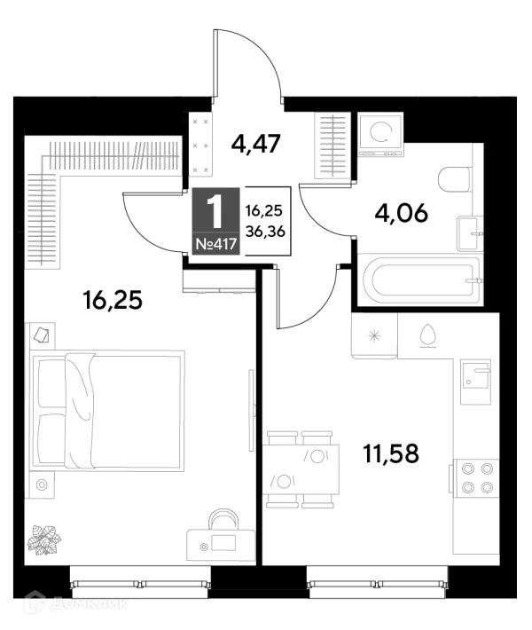 Квартира в ЖК Космопарк