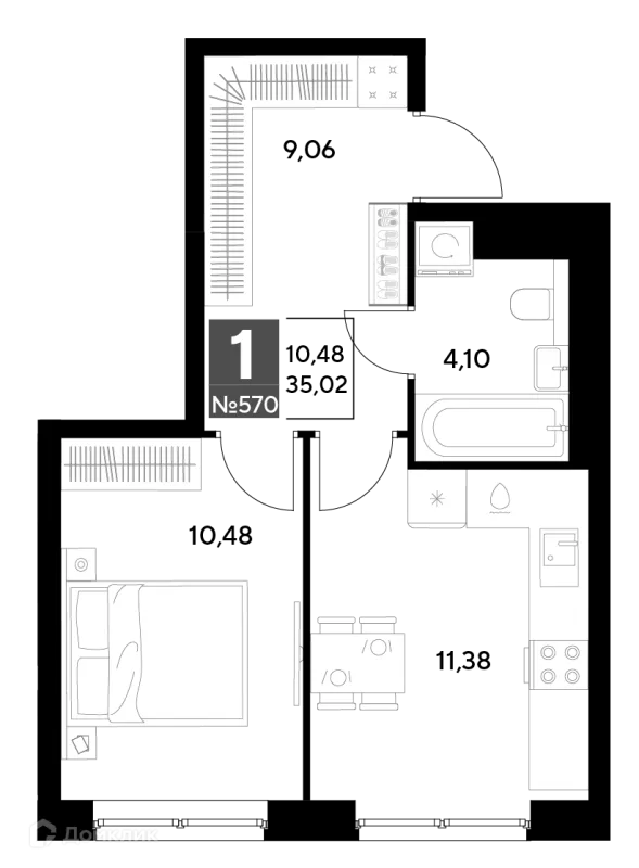 Квартира в ЖК Космопарк