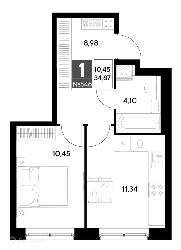 Квартира в ЖК Космопарк
