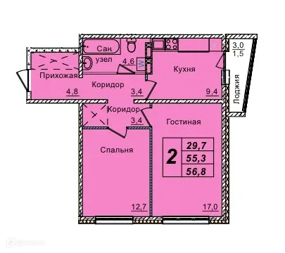 Фото квартиры в ЖК "Юность-2"