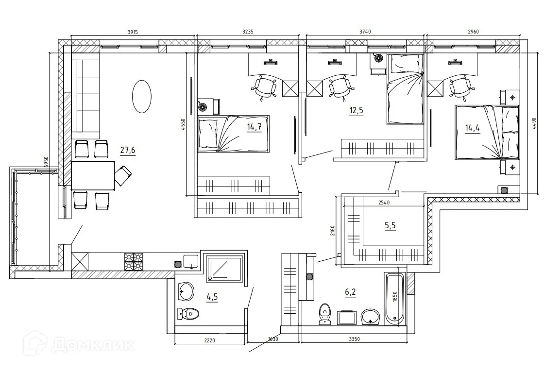 Фото квартиры в ЖК "Парковый"