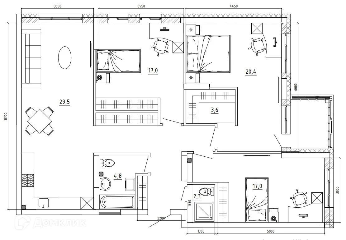 Фото квартиры в ЖК "Парковый"