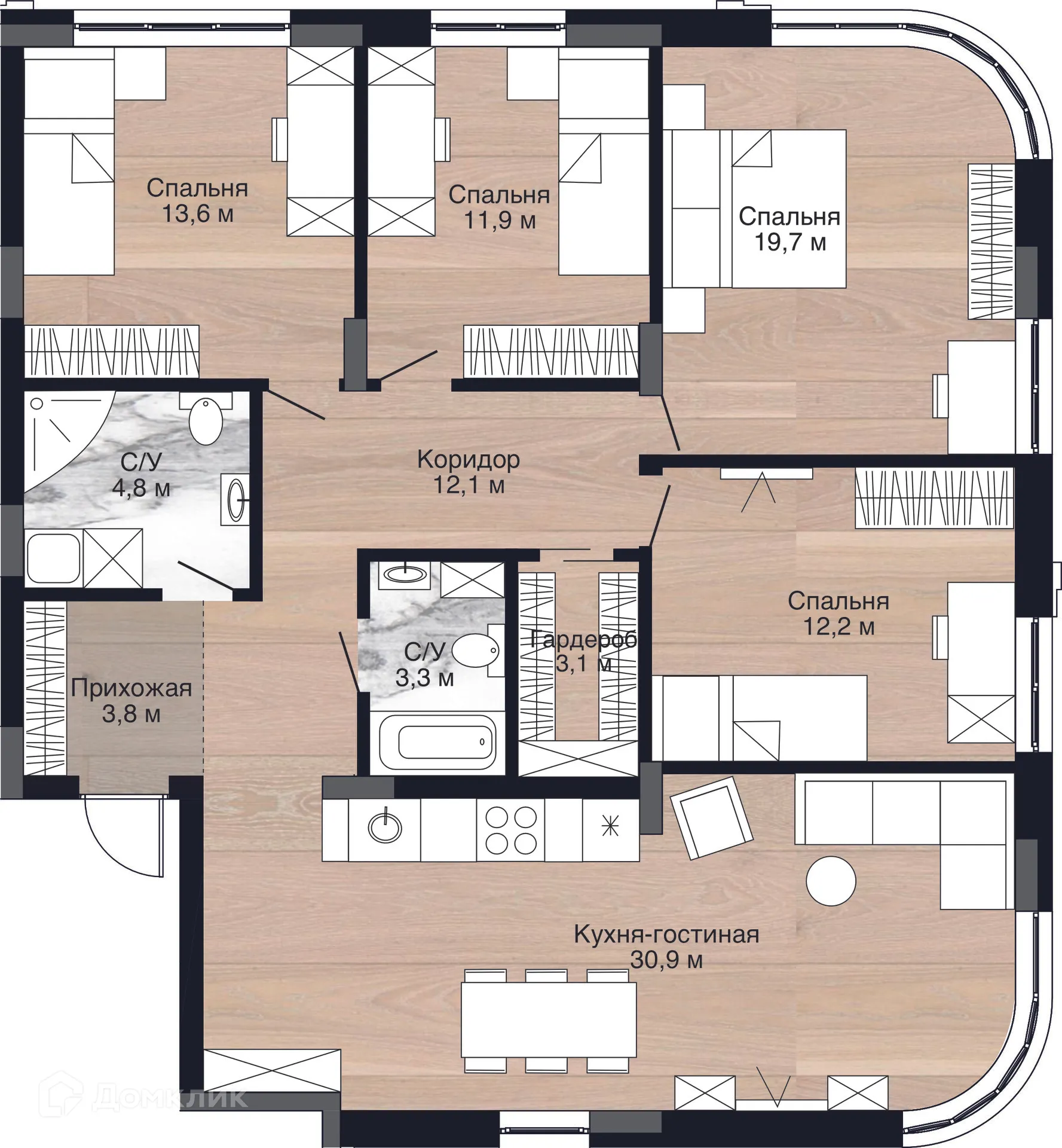 Фото квартиры в ЖК Южный