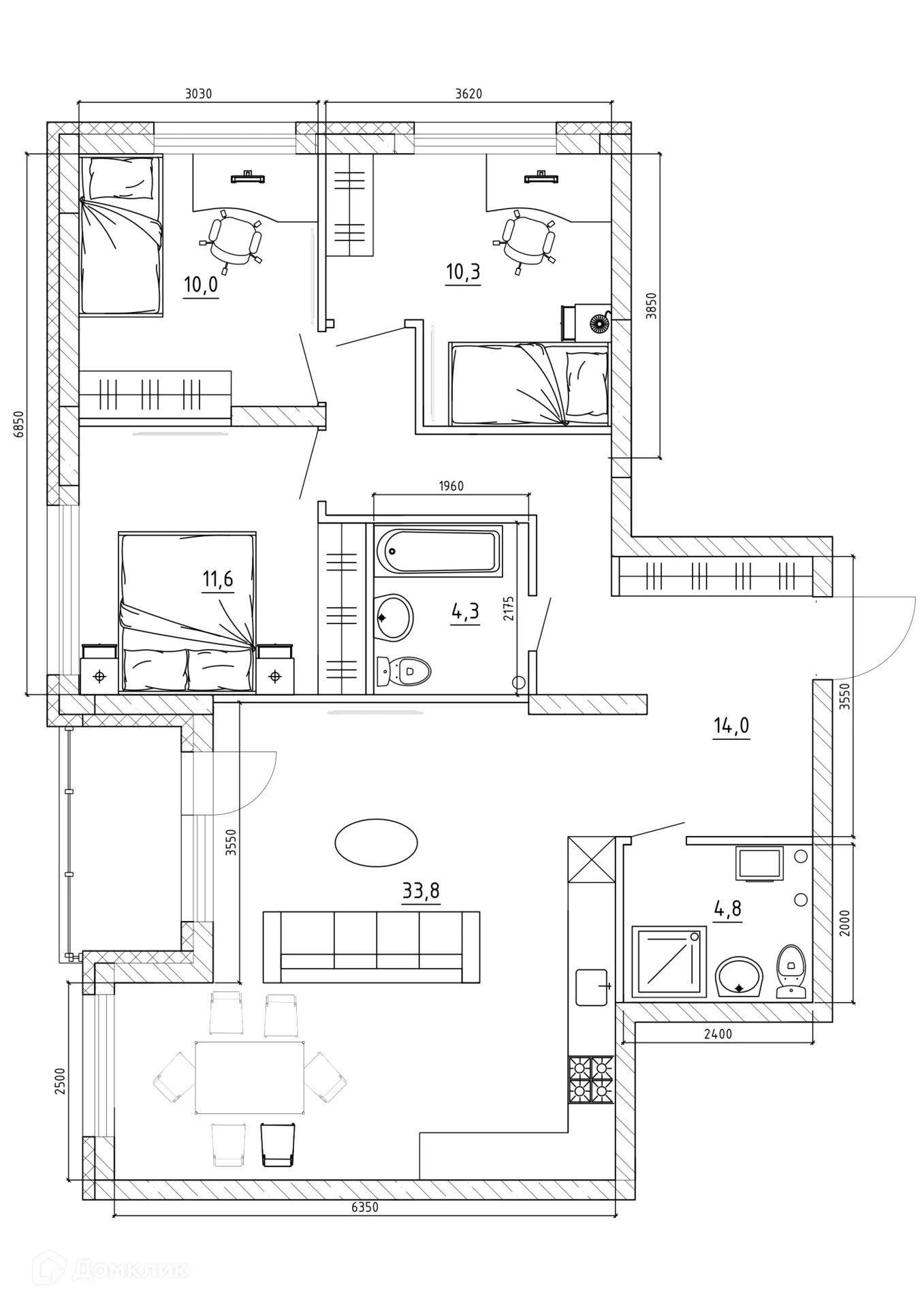 Фото квартиры в ЖК "ЧЕМПИОН ПАРК"