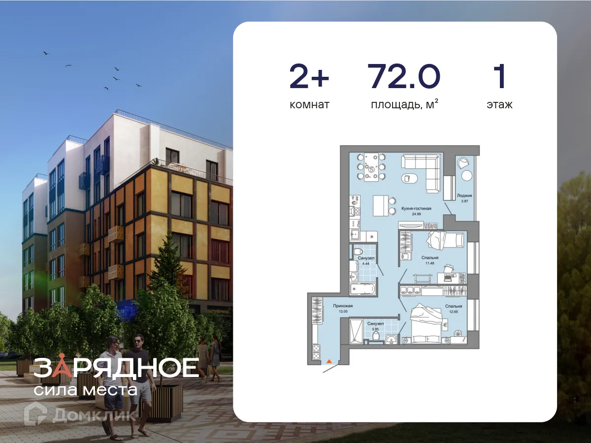 Фото квартиры в ЖК Зарядное