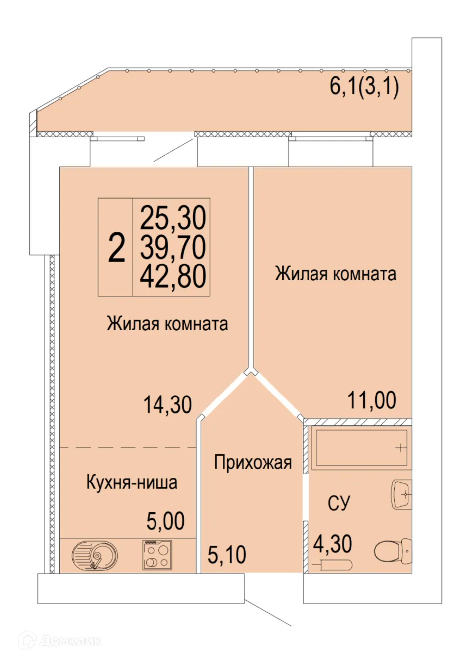 Фото квартиры в ЖК по ул Красной Звезды