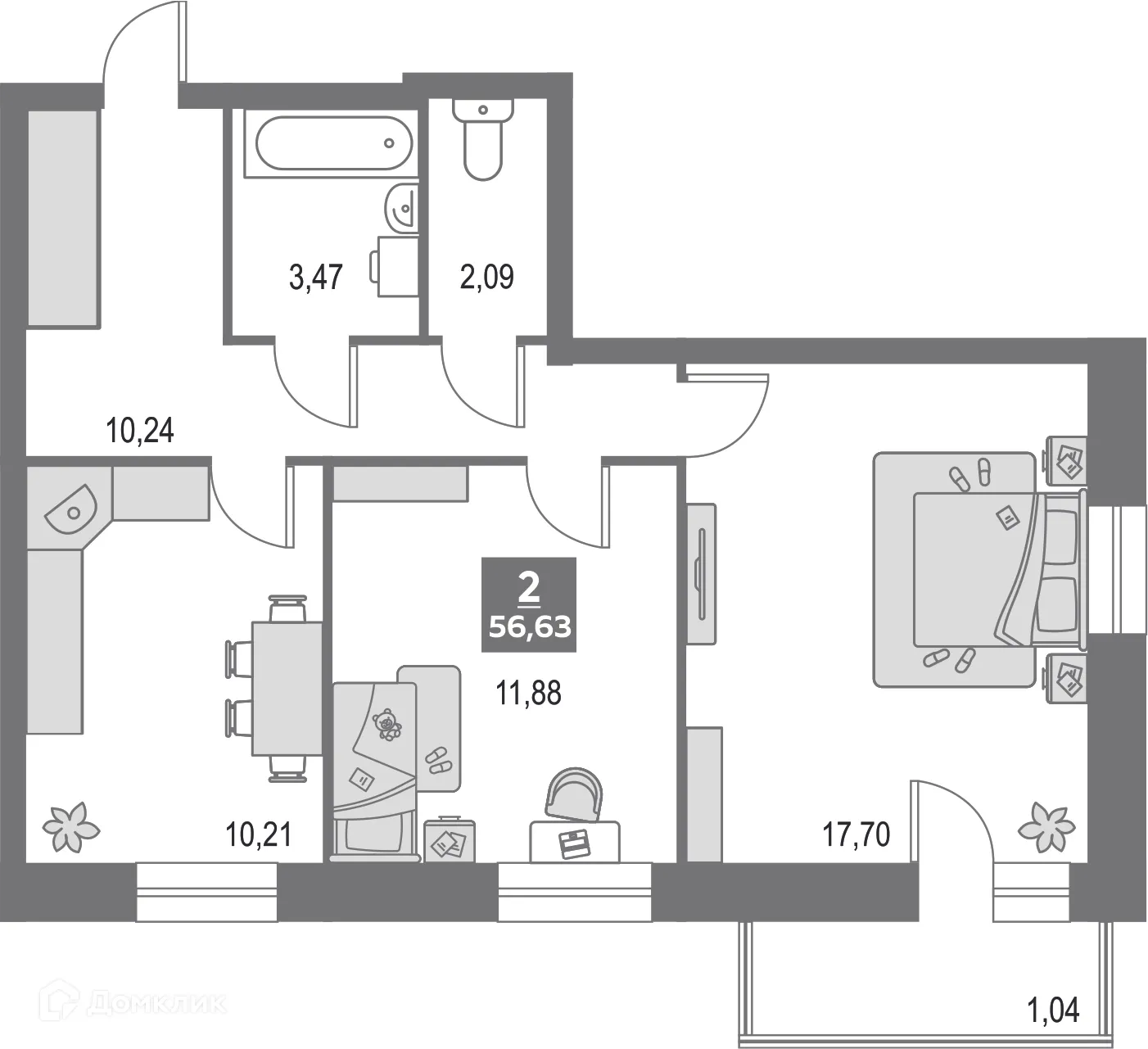 Фото квартиры в ЖК "Green City (Грин Сити)"