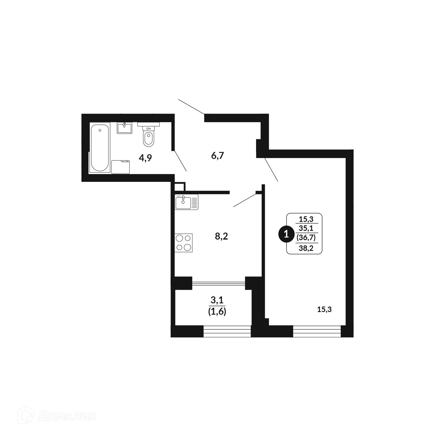 Фото квартиры в ЖК Х2