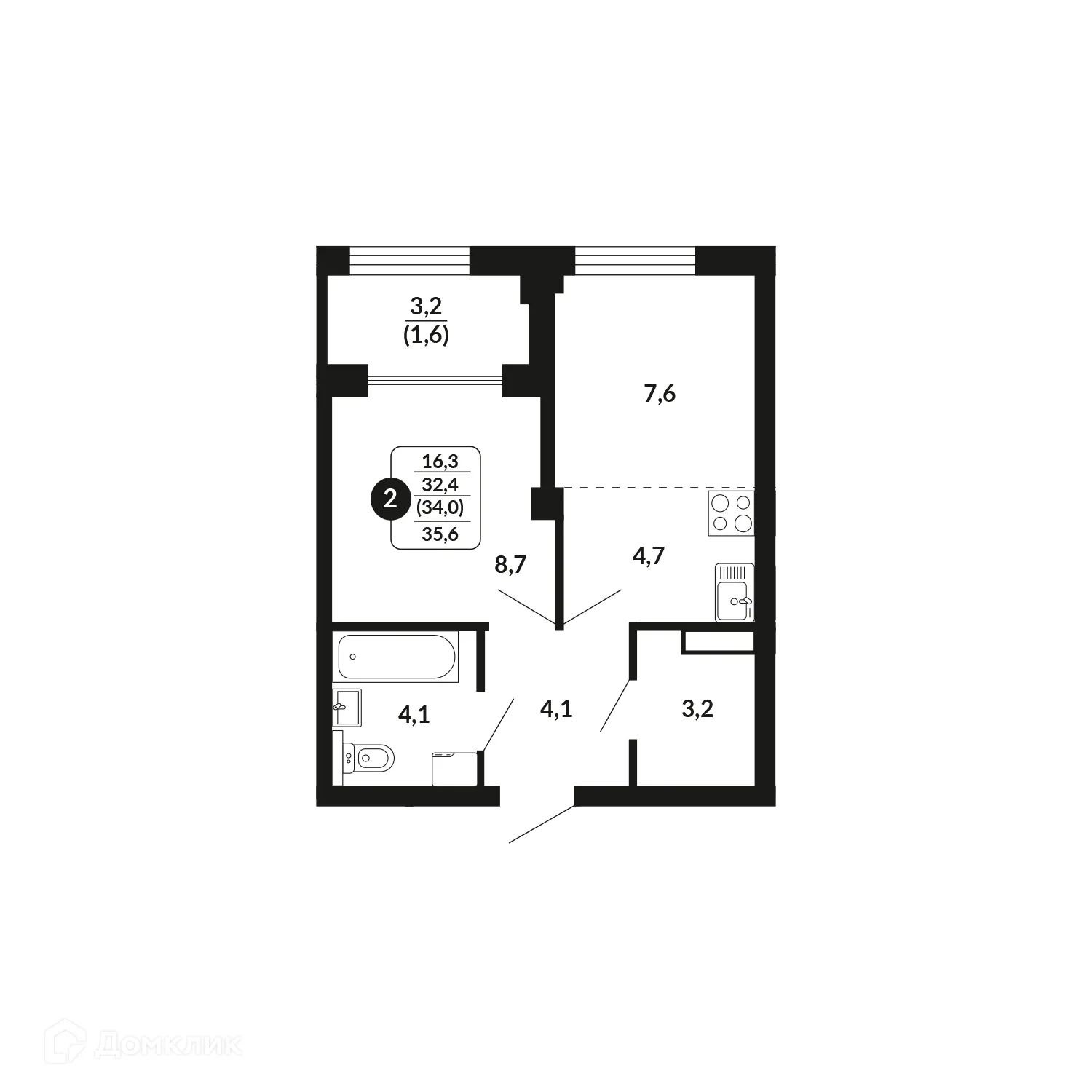 Фото квартиры в ЖК Х2