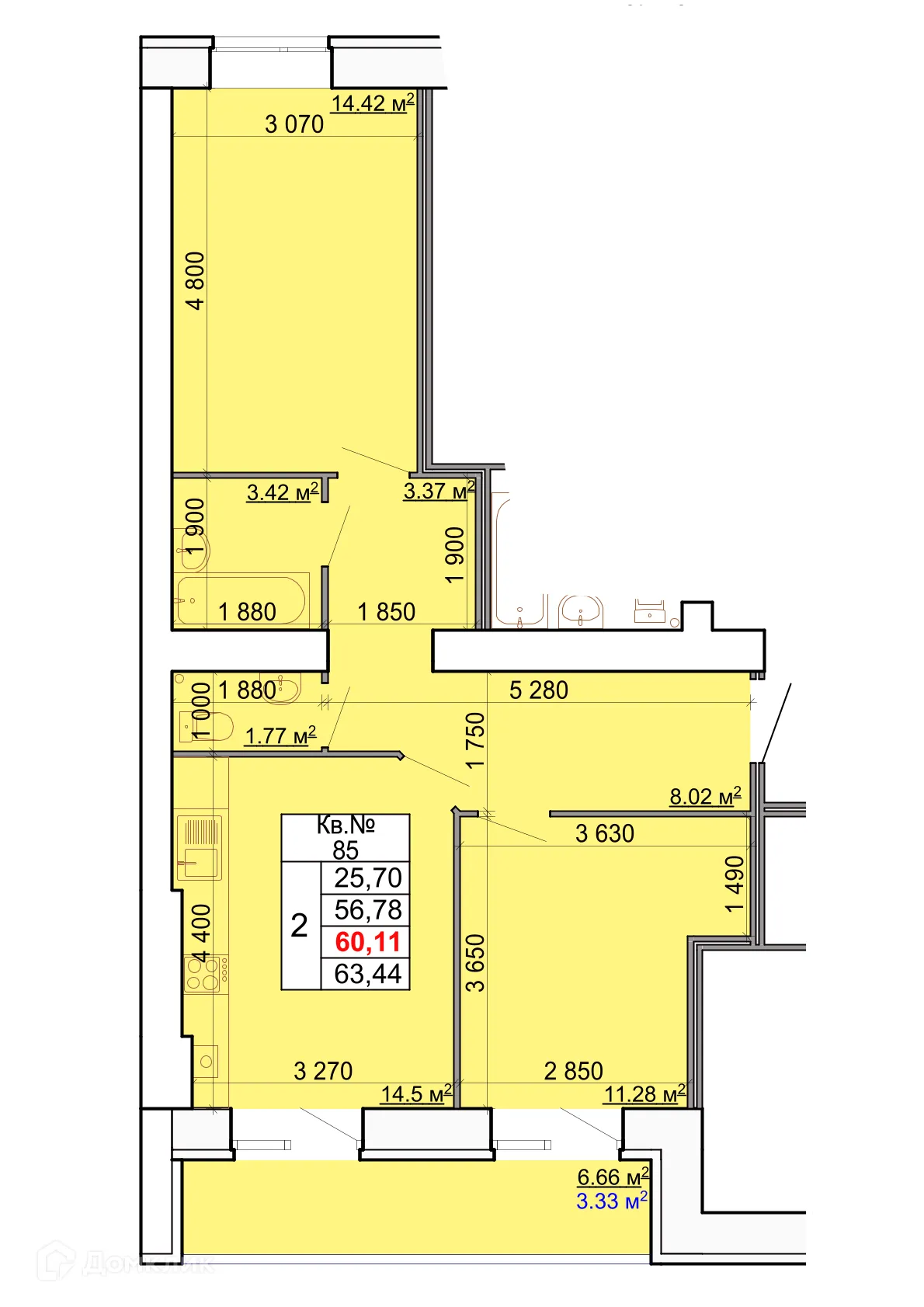 Фото квартиры в ЖК Лесной квартал