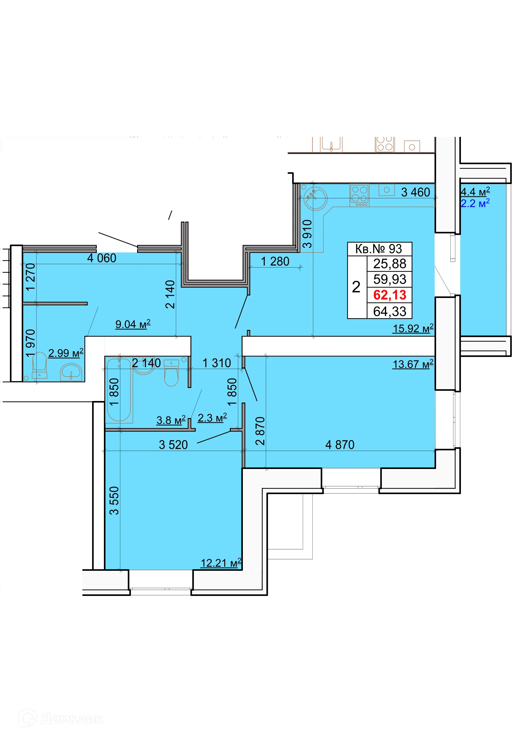 Фото квартиры в ЖК Лесной квартал