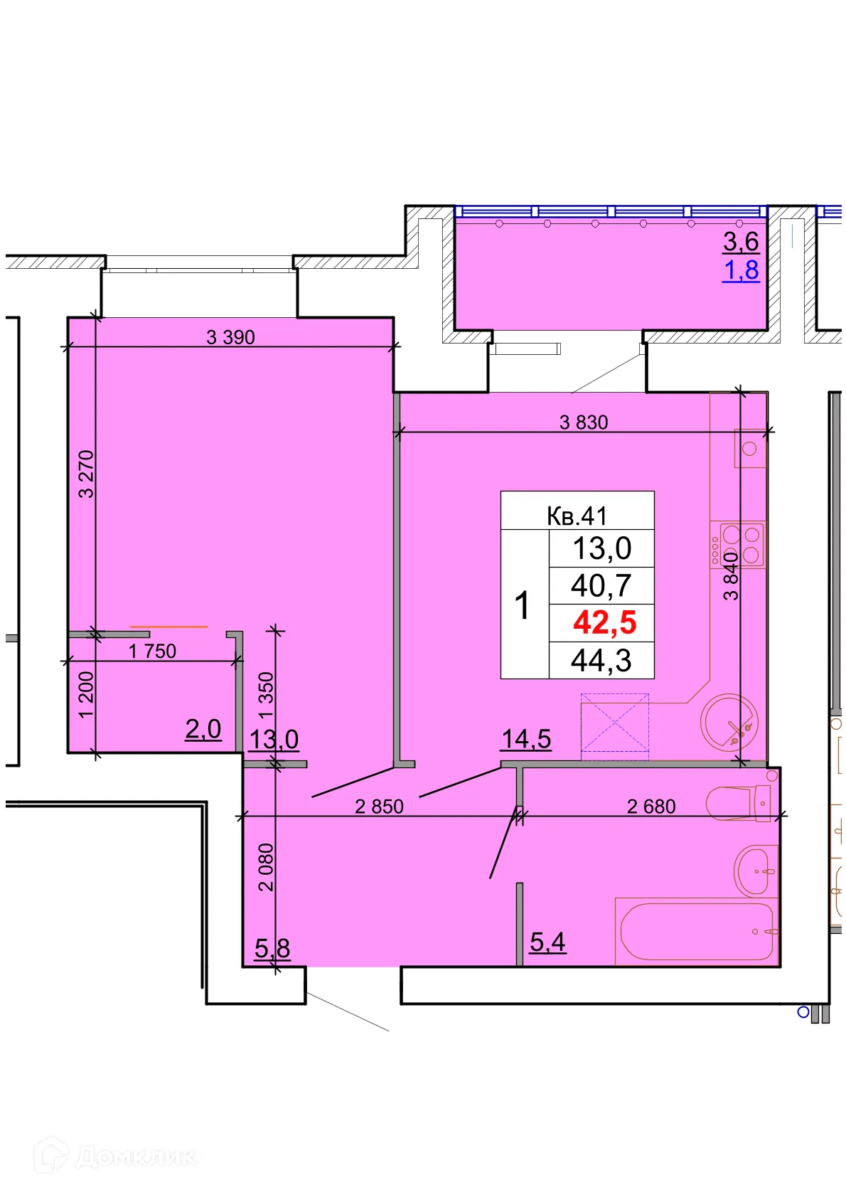 Фото квартиры в ЖК Лесной квартал