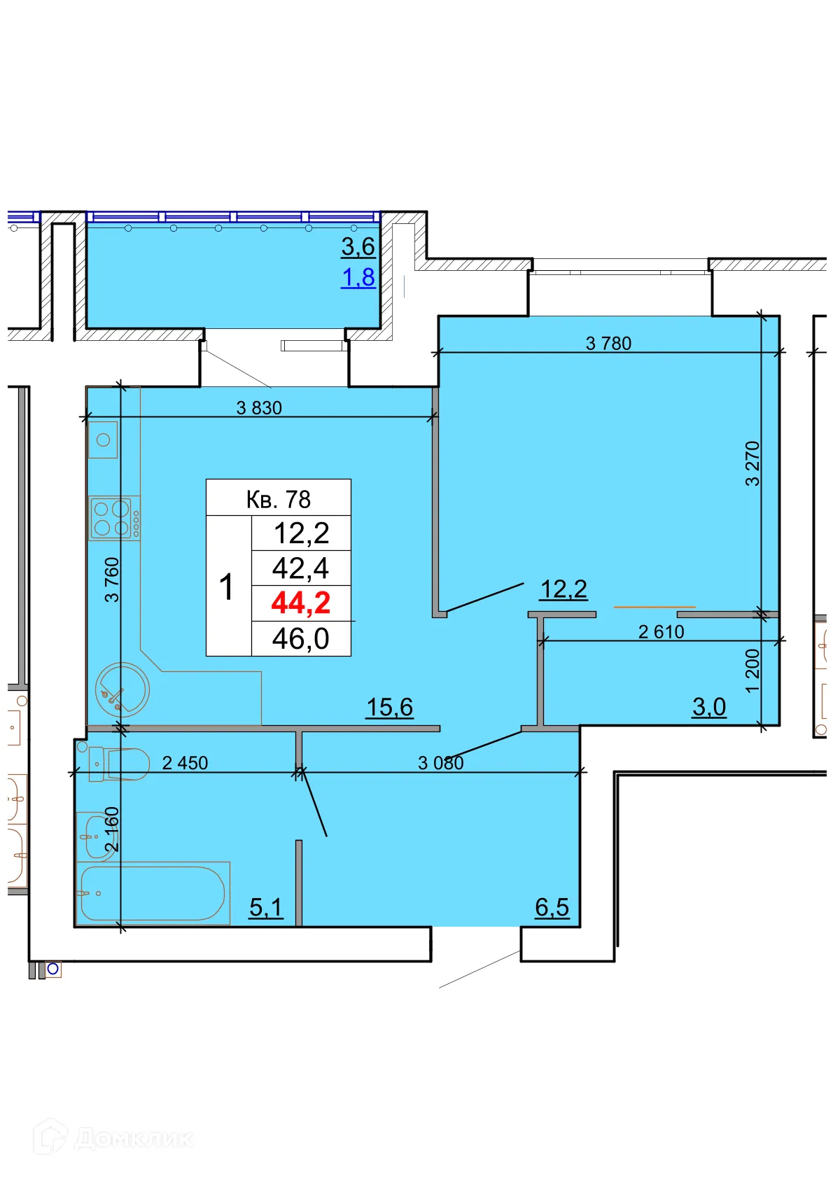 Фото квартиры в ЖК Лесной квартал