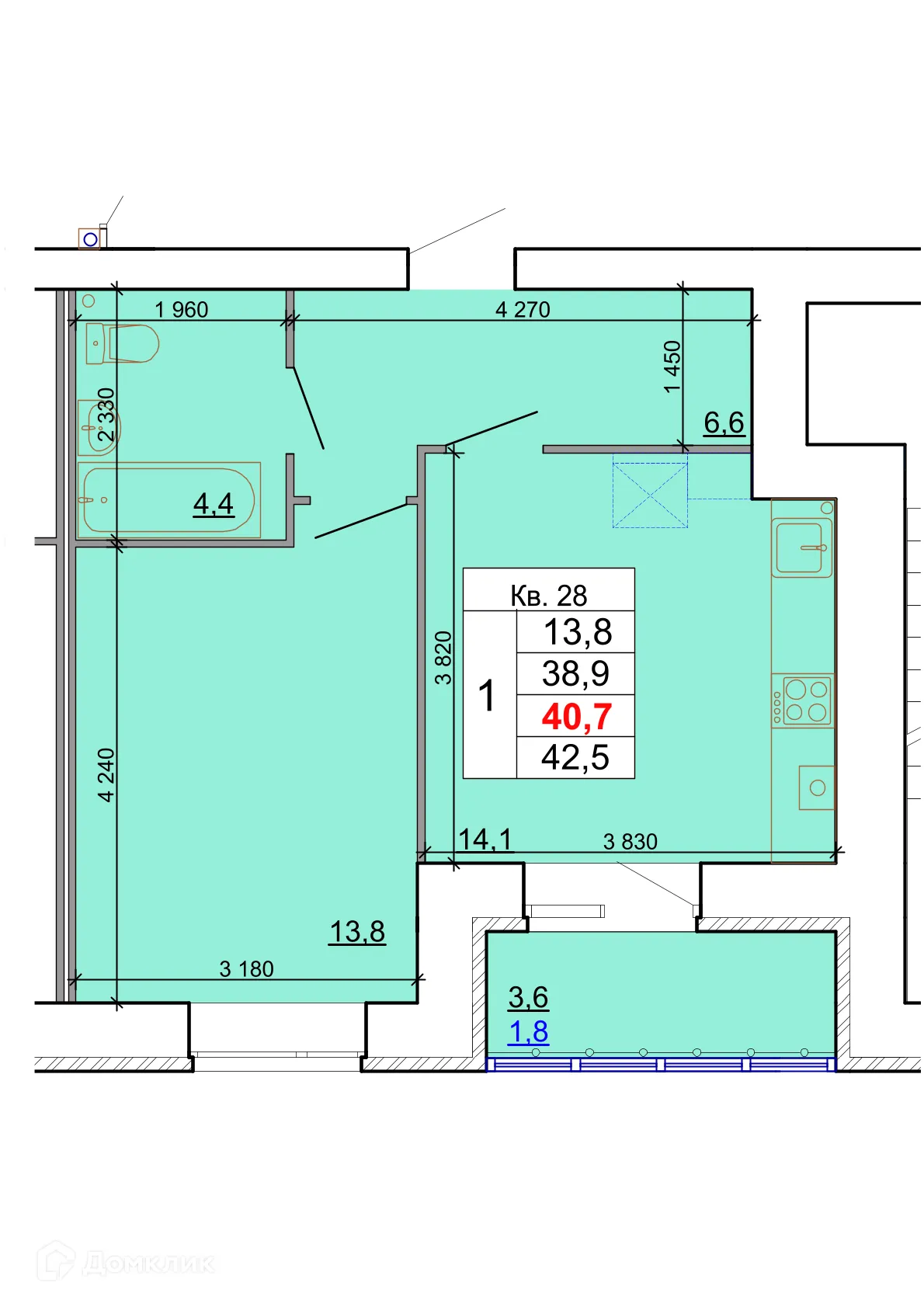 Фото квартиры в ЖК Лесной квартал