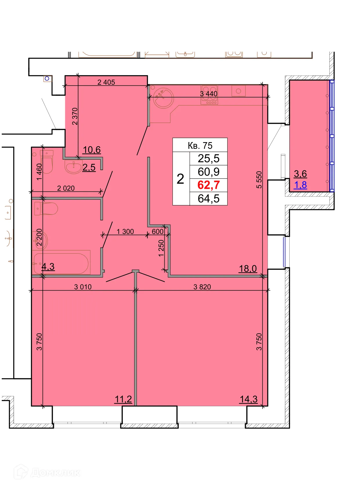 Фото квартиры в ЖК Лесной квартал