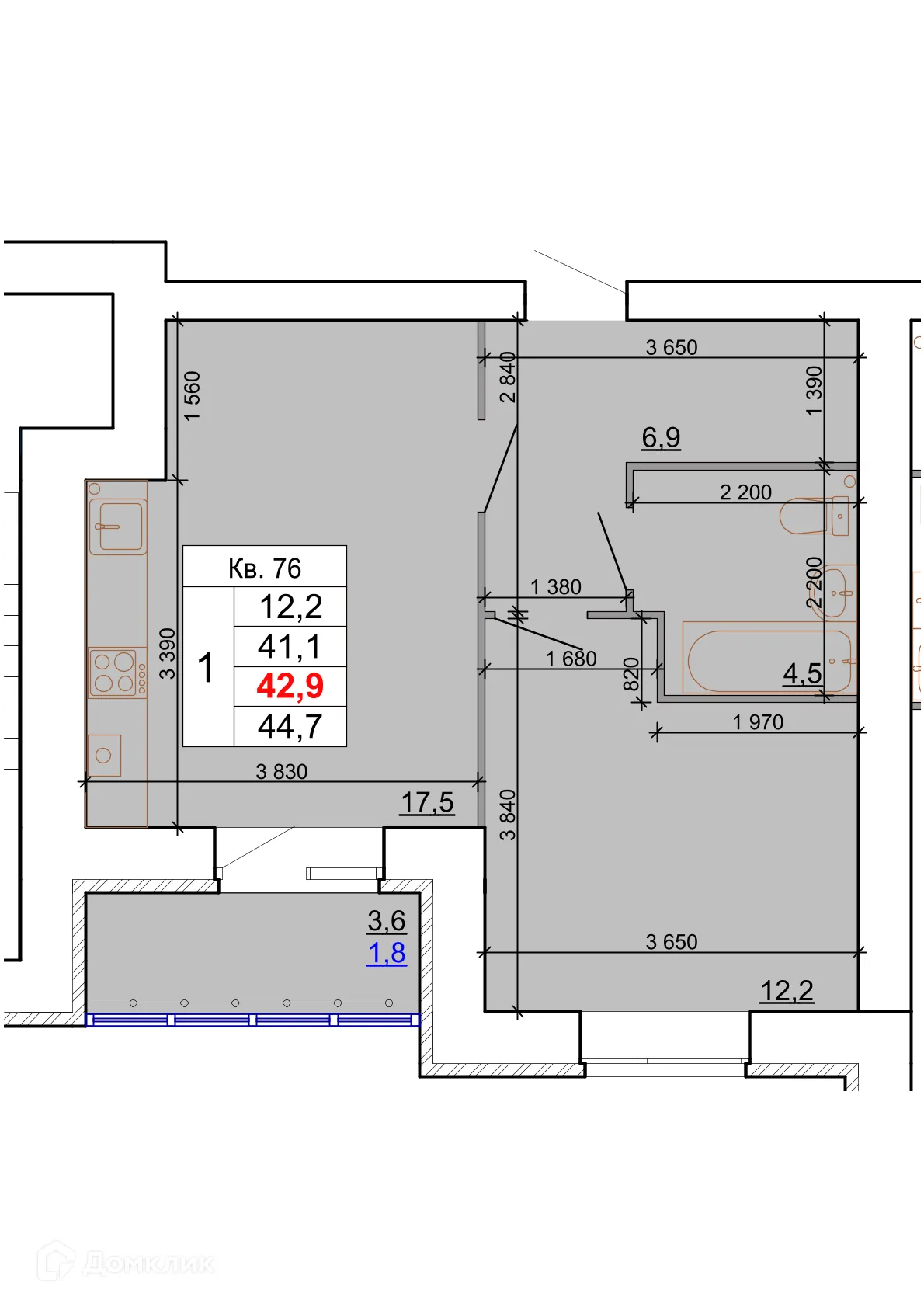 Фото квартиры в ЖК Лесной квартал