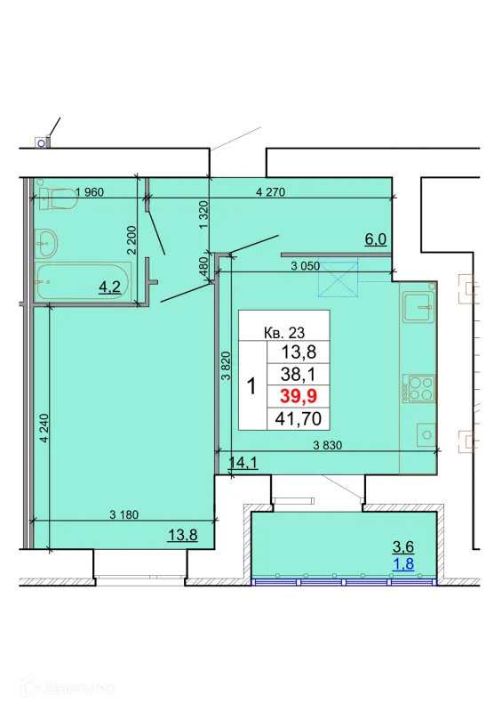 Квартира в ЖК Лесной квартал