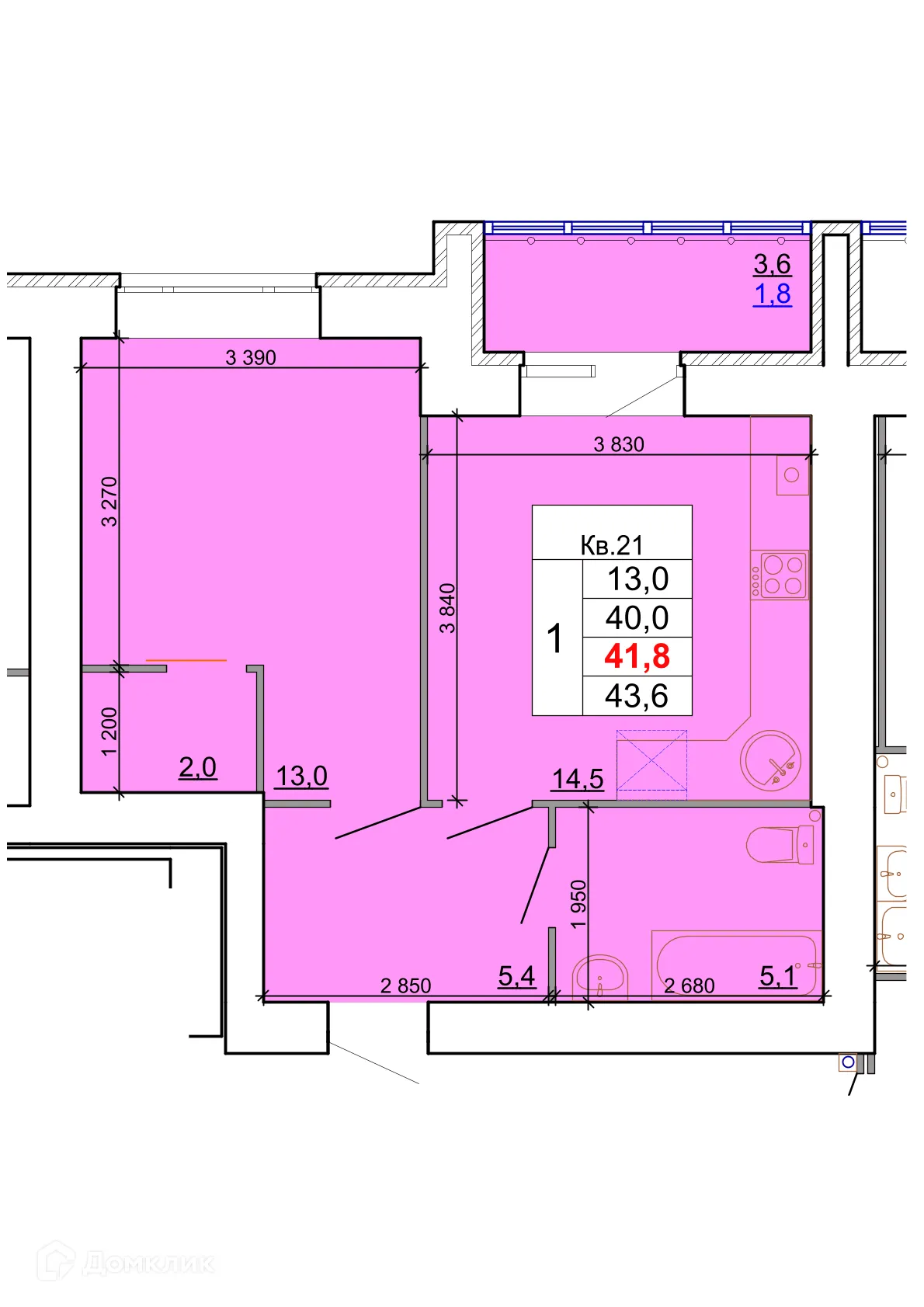 Фото квартиры в ЖК Лесной квартал