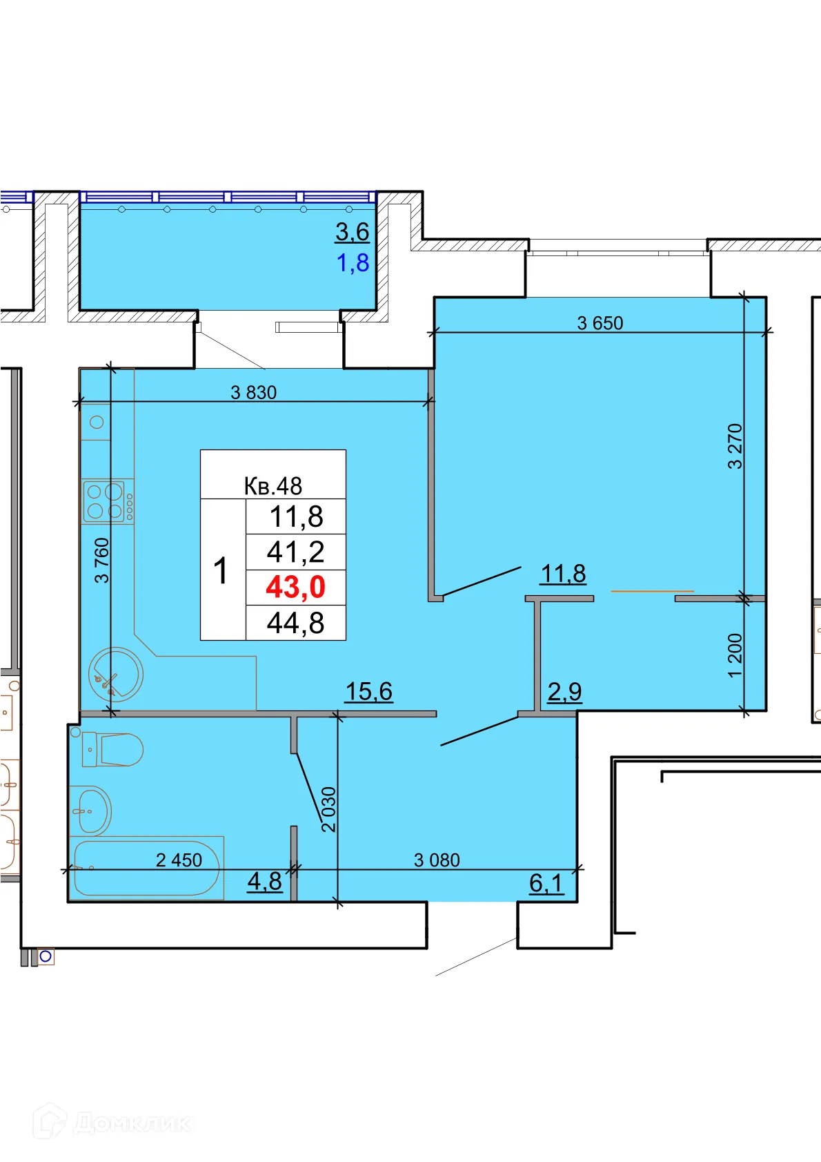 Фото квартиры в ЖК Лесной квартал