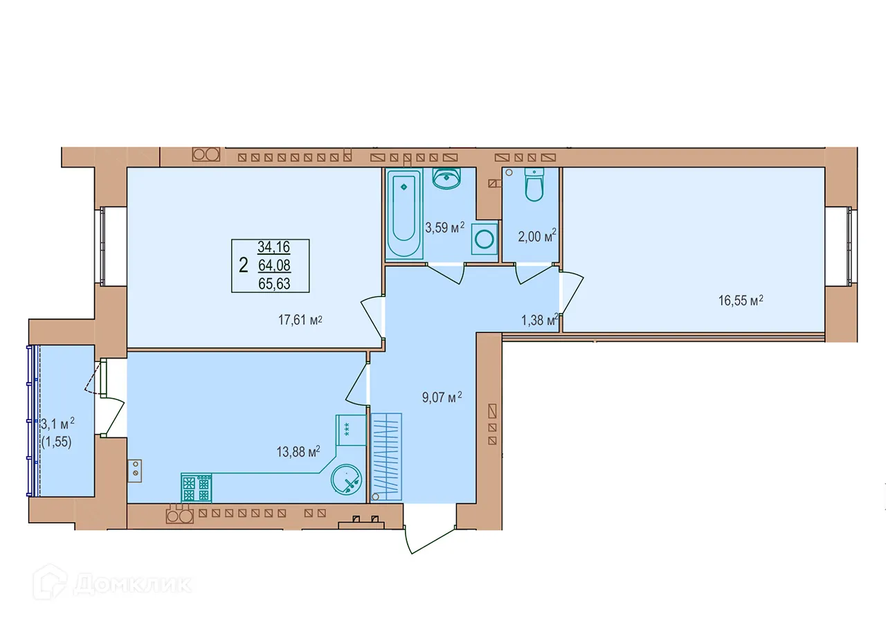 Фото квартиры в ЖК Энергия