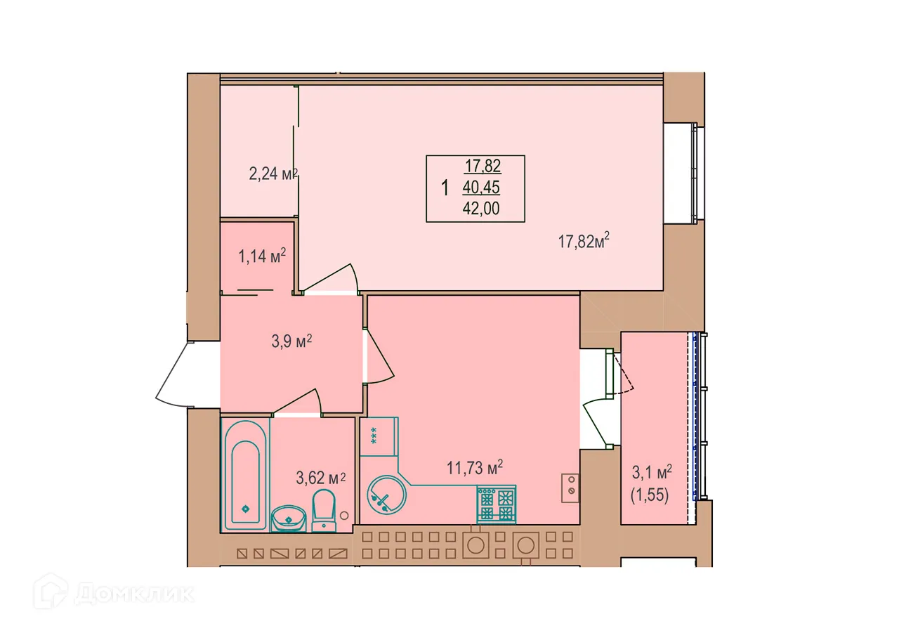 Фото квартиры в ЖК Энергия