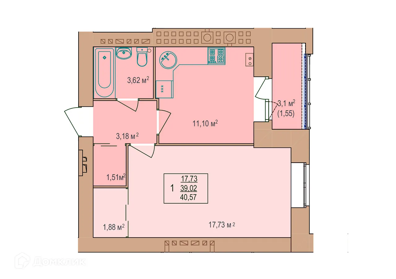 Фото квартиры в ЖК Энергия