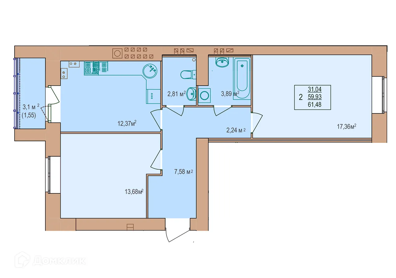 Фото квартиры в ЖК Энергия