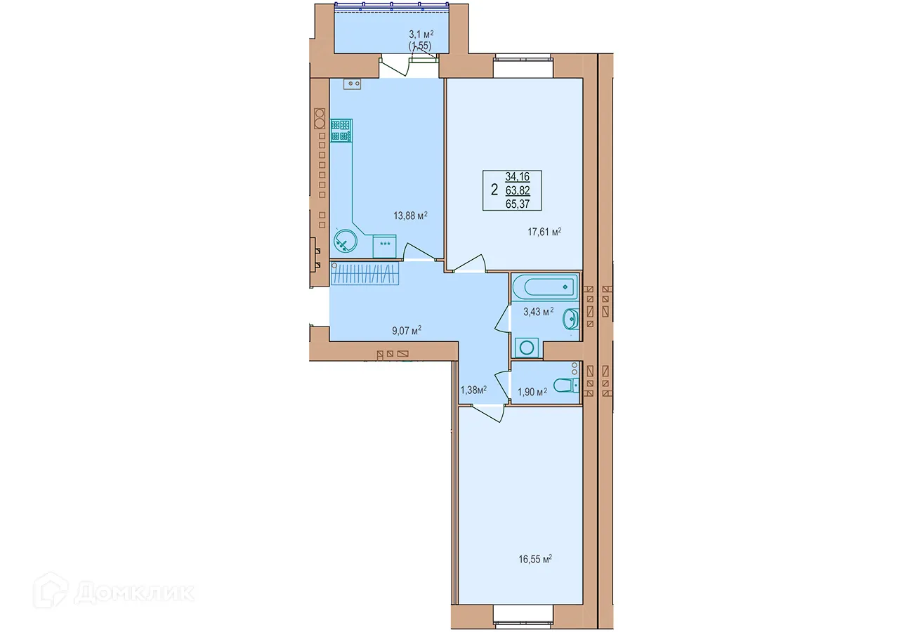 Фото квартиры в ЖК Энергия