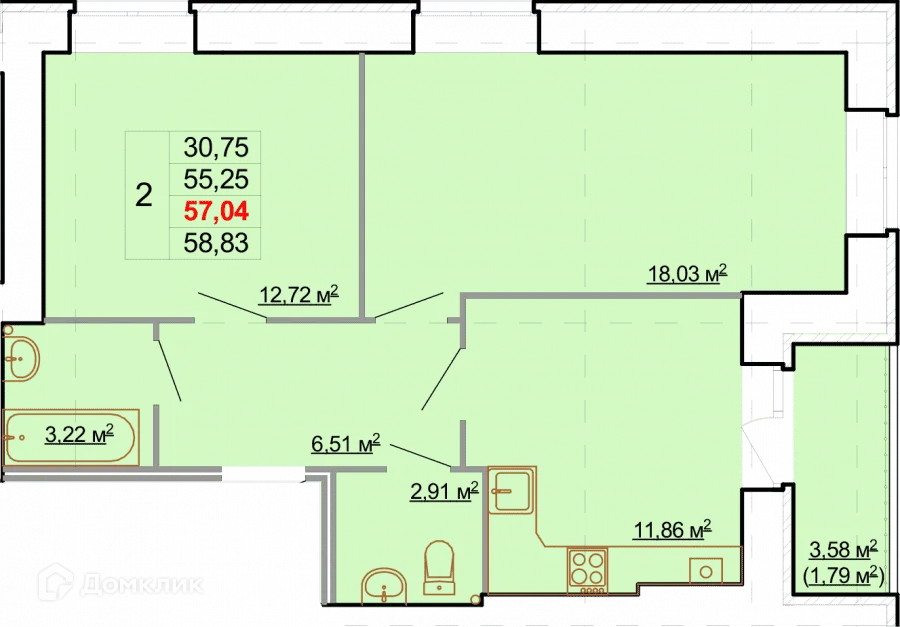 Фото квартиры в ЖК Притяжение