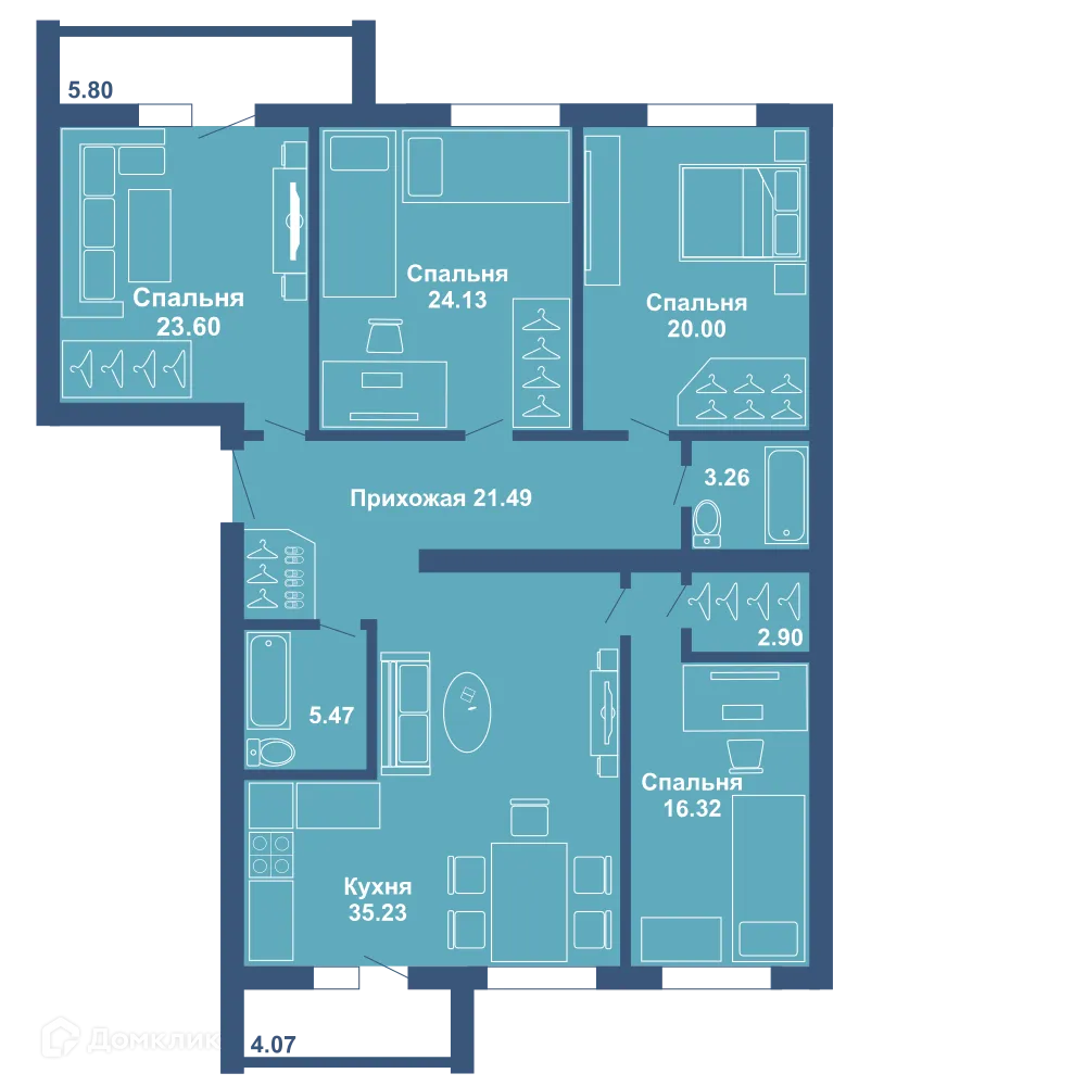 Фото квартиры в ЖК Новый город