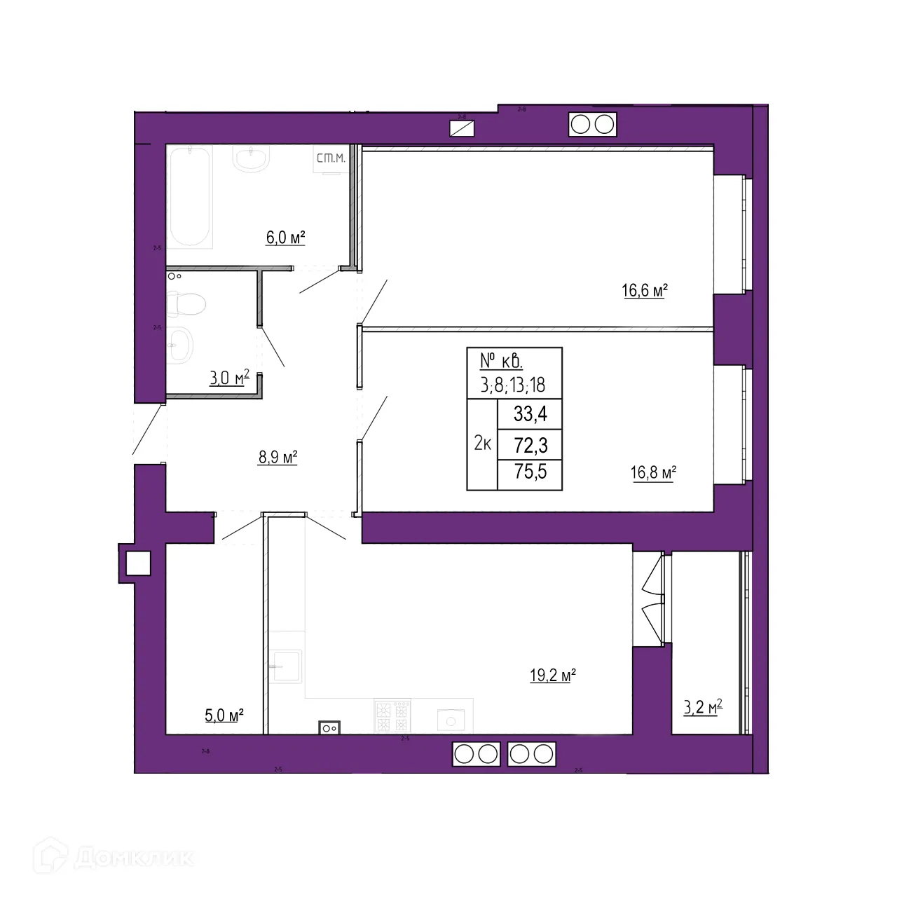 Фото квартиры в ЖК Движение