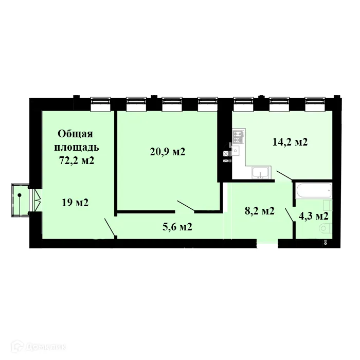 Фото квартиры в ЖК Купеческий дом
