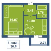 Фото квартиры в ЖК по ул. Водяная