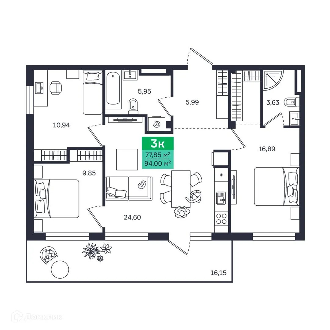 Фото квартиры в ЖК Солнце парк