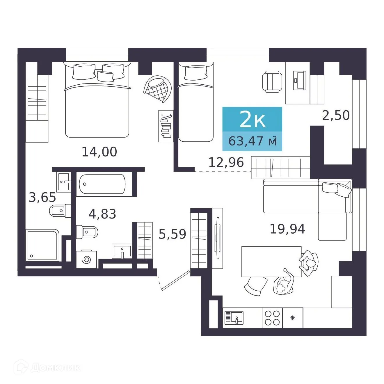Фото квартиры в ЖК Близкий Vitamin -квартал (Близкий Витамин-квартал)