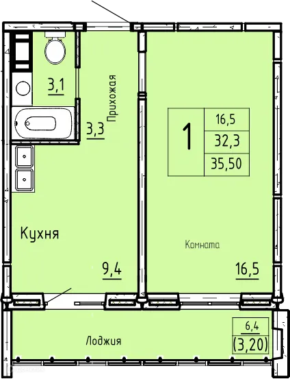 Фото квартиры в ЖК "Акварели"