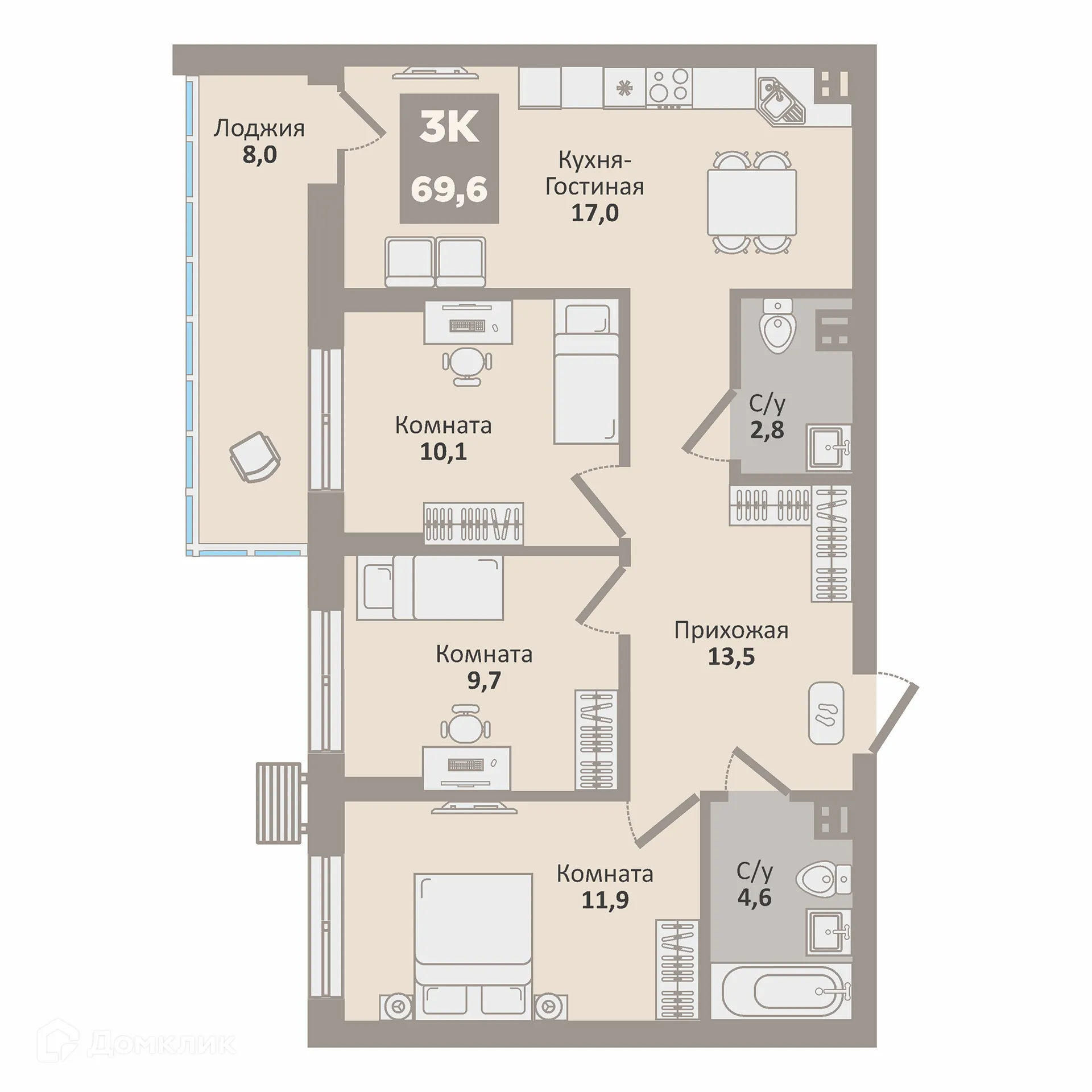 Фото квартиры в ЖК 12