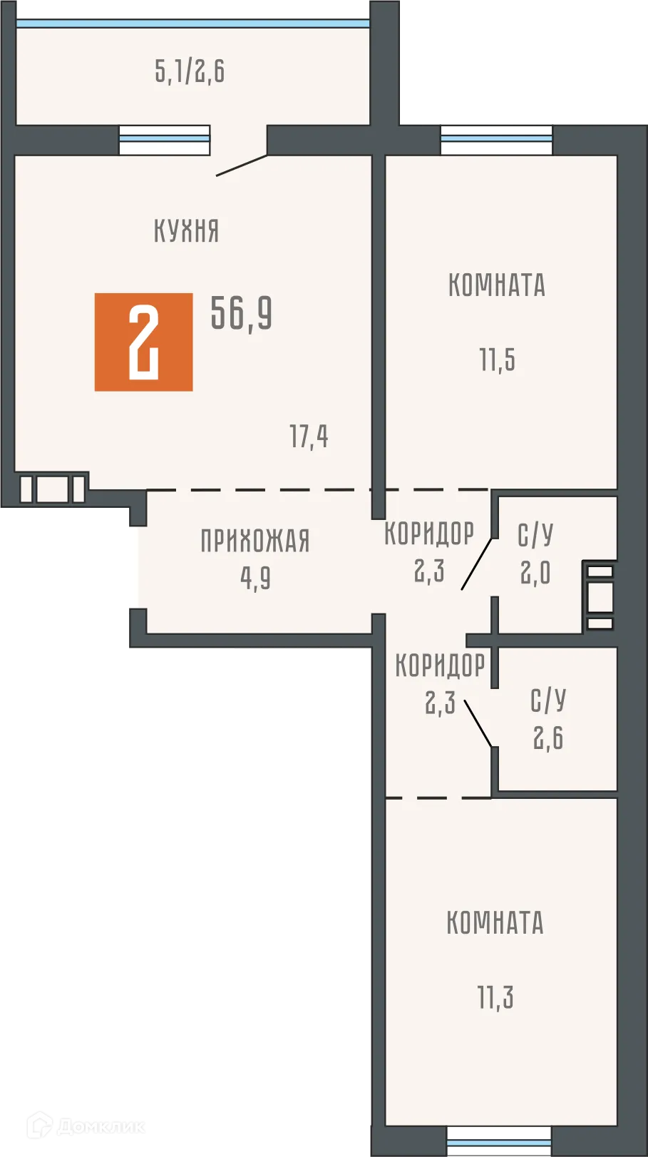 Фото квартиры в ЖК Квартал КЗКТ
