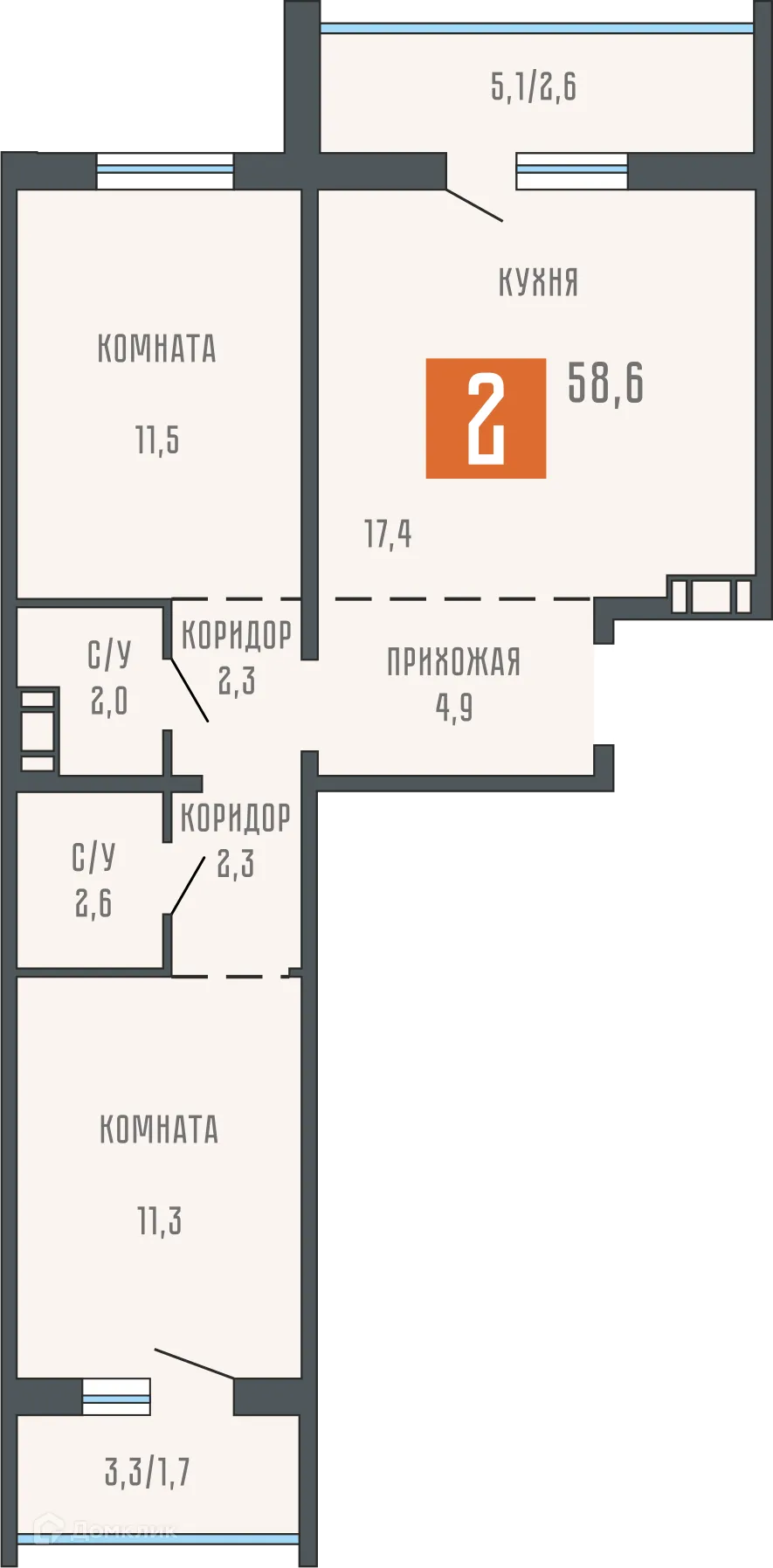 Фото квартиры в ЖК Квартал КЗКТ