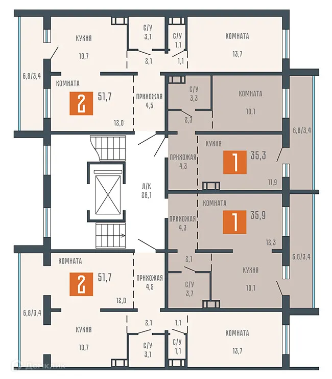 Фото квартиры в ЖК Квартал КЗКТ
