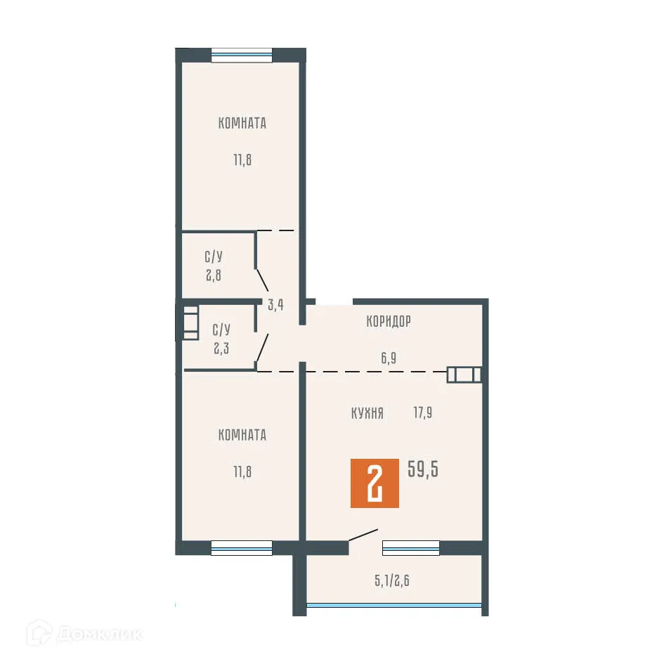 Фото квартиры в ЖК Квартал КЗКТ