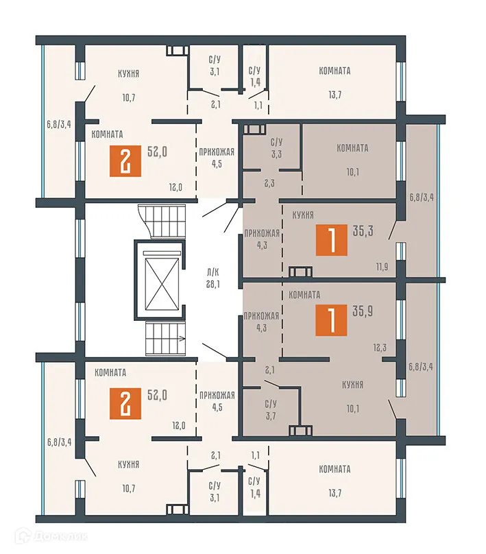 Фото квартиры в ЖК Квартал КЗКТ