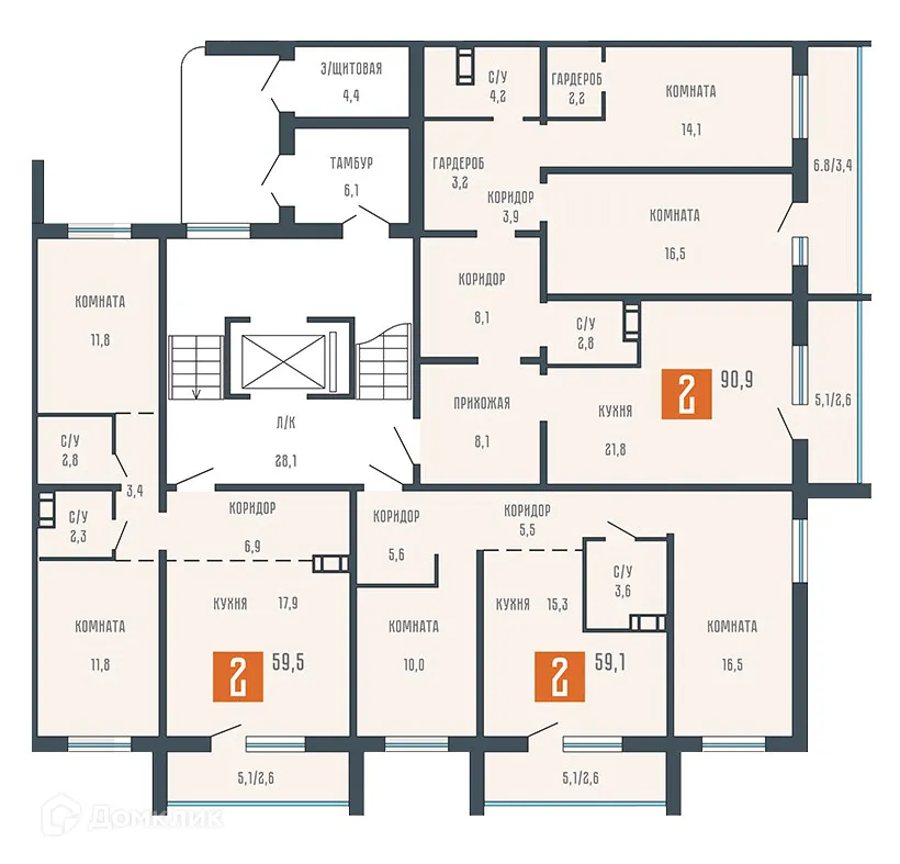 Фото квартиры в ЖК Квартал КЗКТ