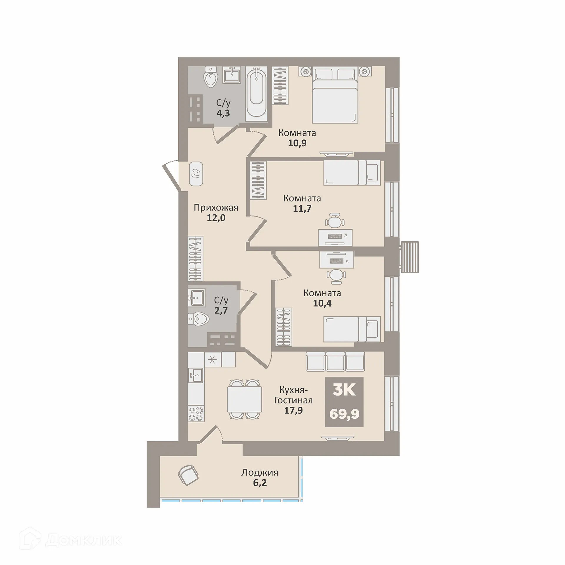 Фото квартиры в ЖК 12