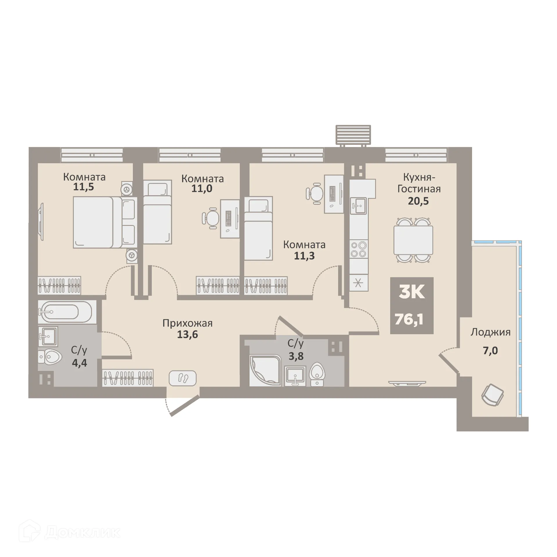 Фото квартиры в ЖК 12