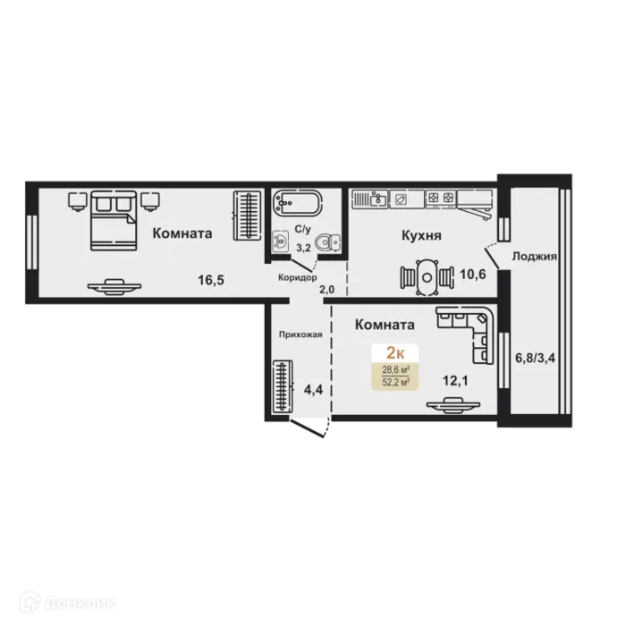 Фото квартиры в ЖК Золотые пески