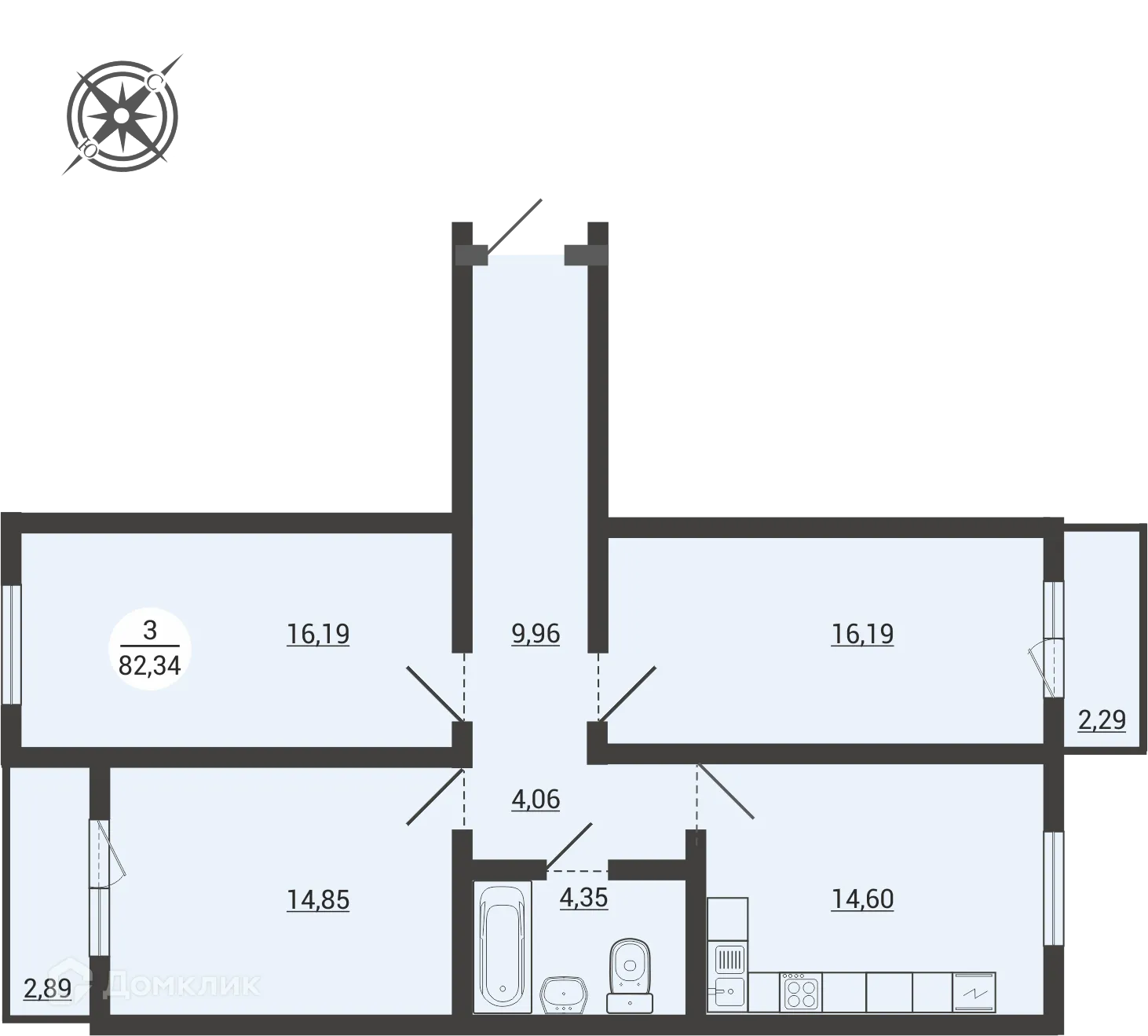 Фото квартиры в ЖК Атмосфера